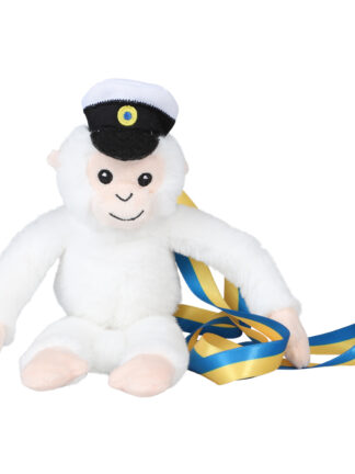 Studentdjur Apa Vit 27cm