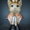Katt Byst med krona 19.5×18.5×37cm