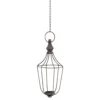 Ljuslykta i metall med kedja 13x30/80cm