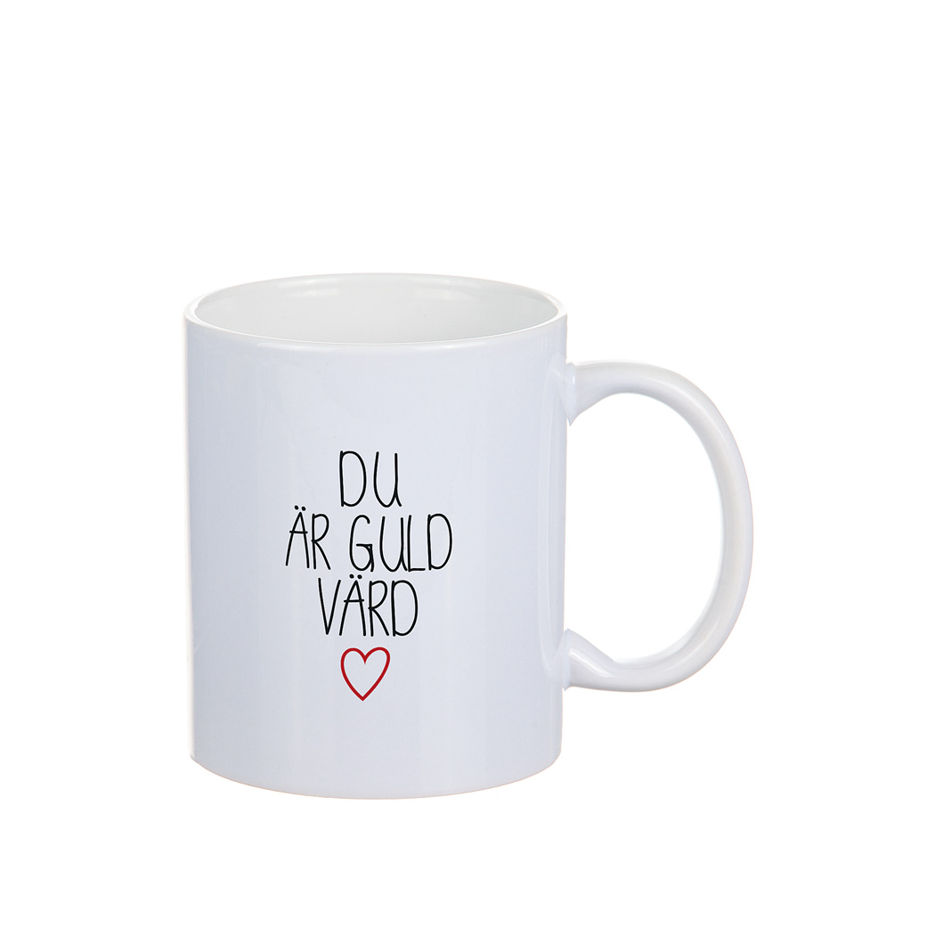 mugg du är guld värd 10cm