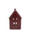 Hus Keramik Led-ljus Röd 8.2x7x13.1cm