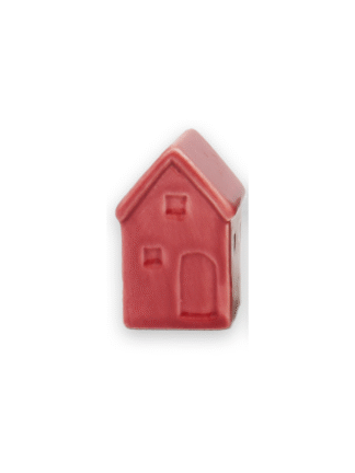 hus röd 3.2x3.2x5 cm