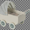 Maileg Mus i Vagn Mint 9x10.5x6cm