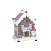 Pepparkakshus med Tomte Led 15x14x20cm