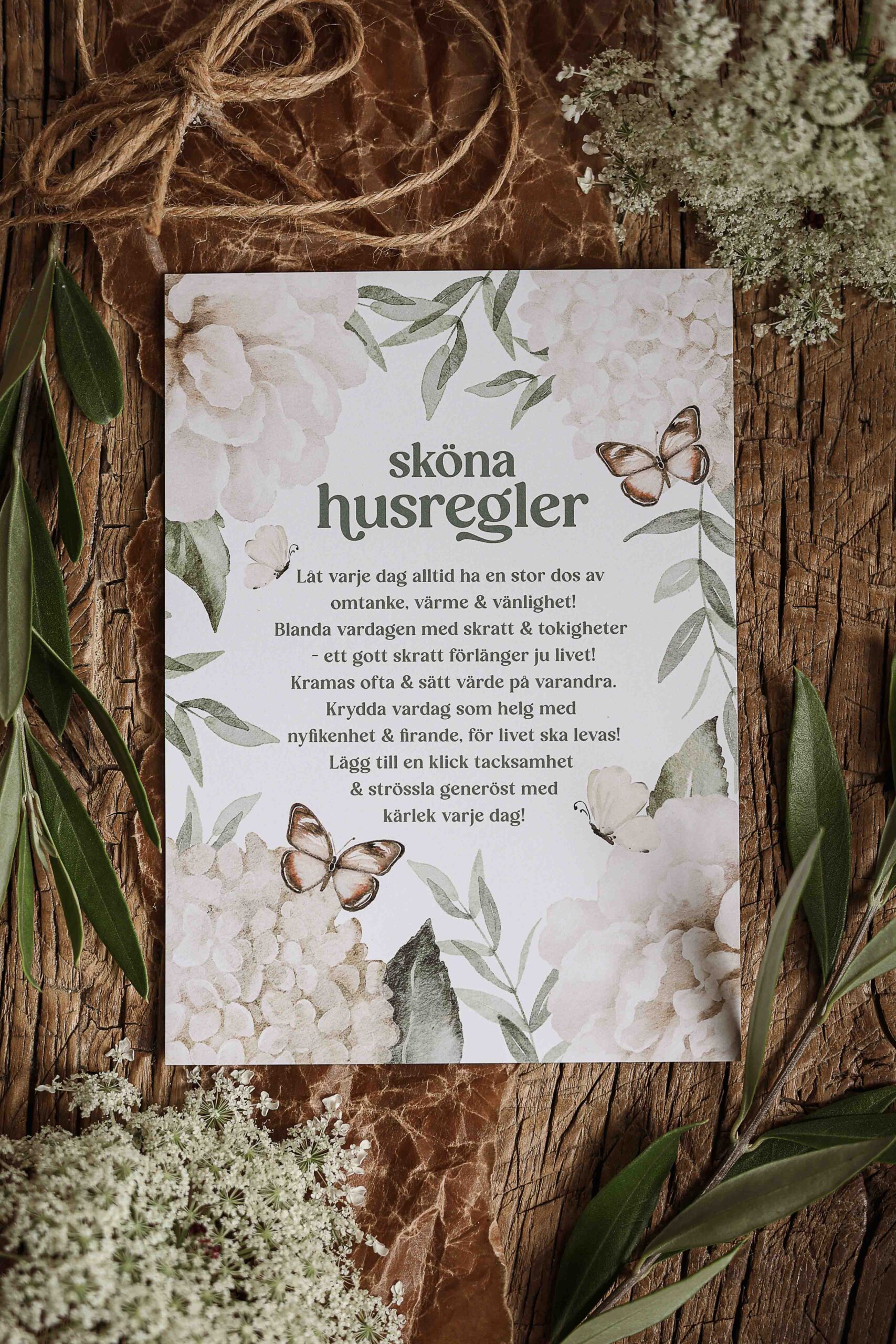 majas gåvokort sköna husregler 13x18cm - bild 2