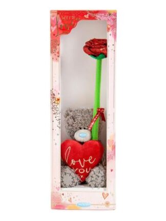 Miranda Nalle med Ros i Presentbox 22,5x8x7cm