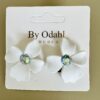 Örhängen Vit/Crystal Blomma