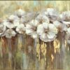 Handmålad tavla Vita vallmor med ram 80x120 cm
