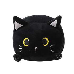 Svart katt squishy-kudde – mjukdjur 26x36x17 cm