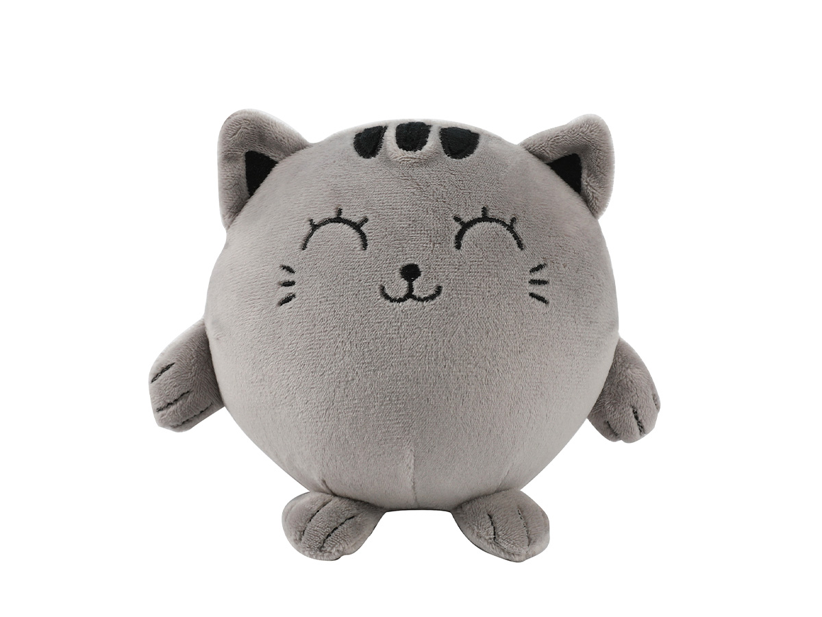 squishy-boll grå katt - mjukdjur för barn