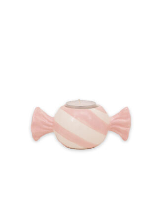 ljusstake godis rosa 13.6x7.5x5.3 cm