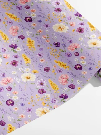 presentpapper eco friendly  blommor 70x200cm