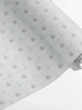 Presentpapper Eco Friendly Glitter Presenter i Silver på Vit 70x200cm