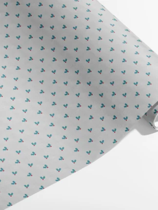presentpapper med mistel – röd och grön glitter kraftpapper 70x200 cm
