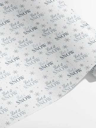 presentpapper eco friendly text silver 70x200cm