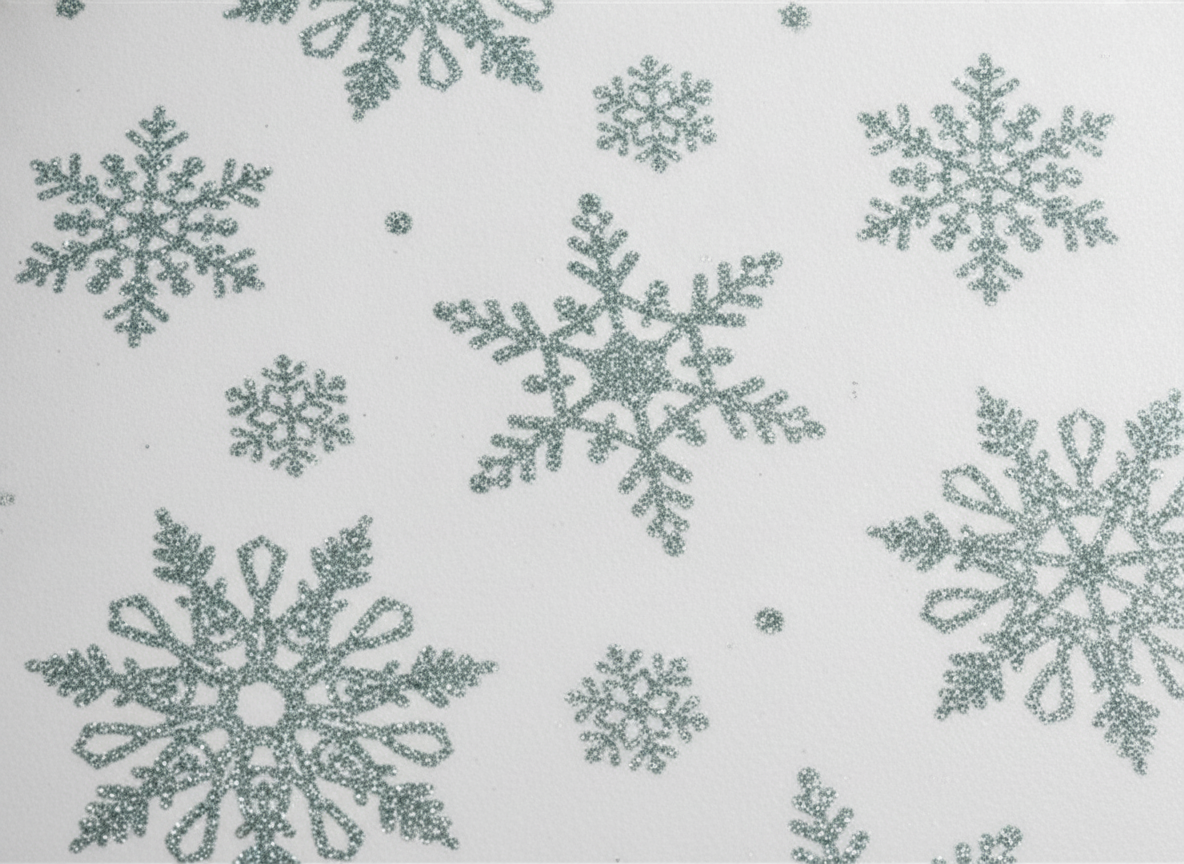 presentpapper silvereco friendly glitter snowflakes on white 70x200cm - bild 3