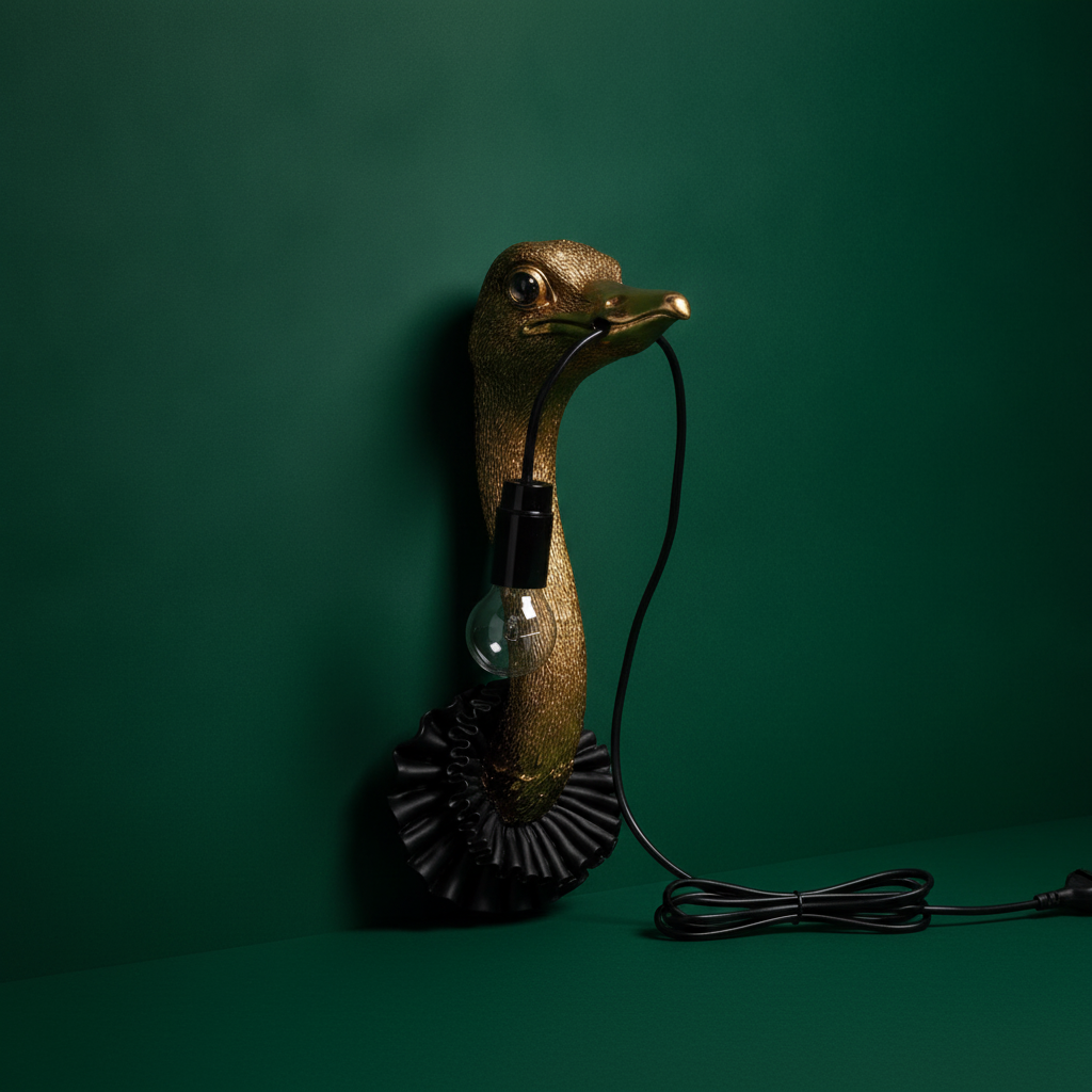 lampa struts med krage guld