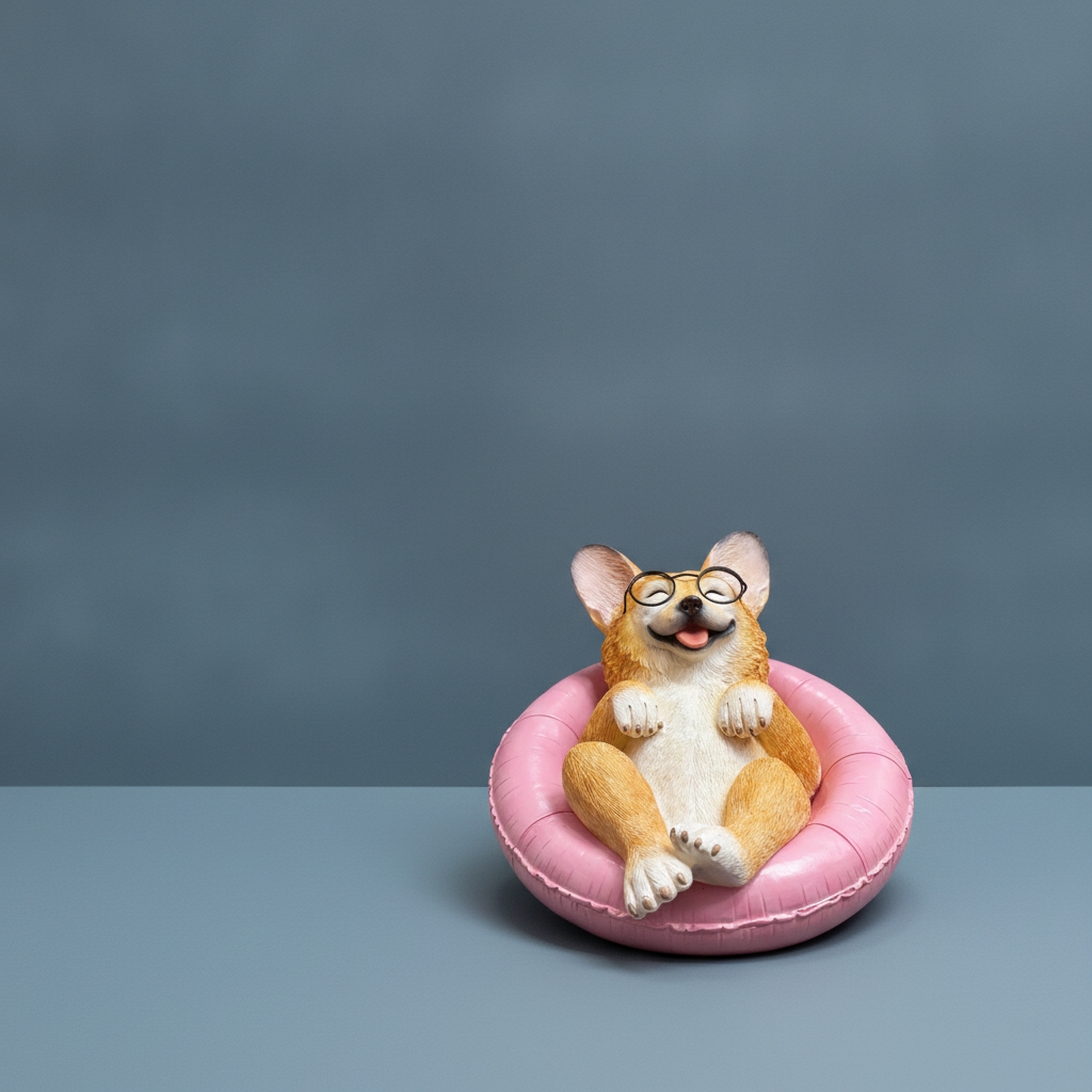 corgi i badring