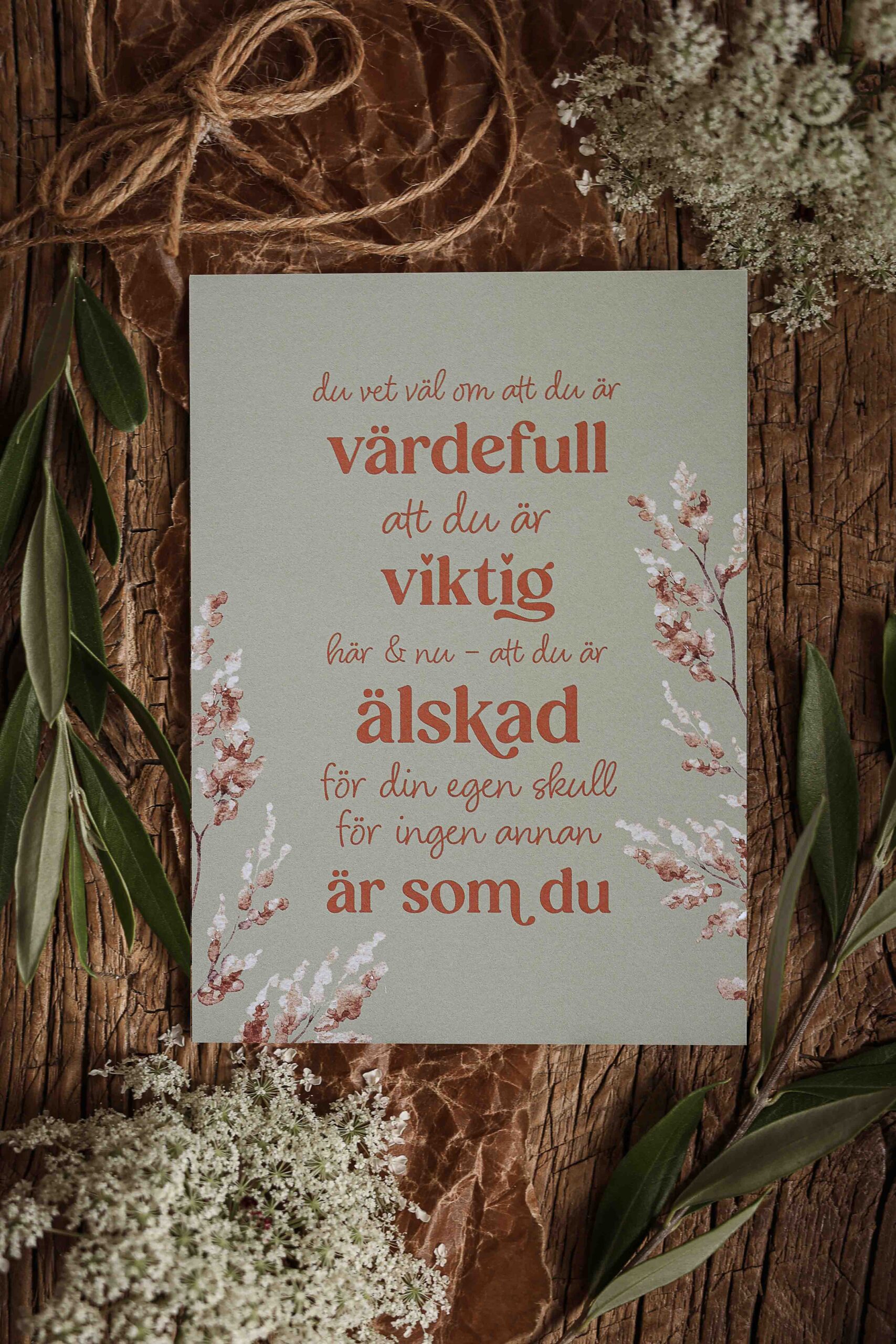 majas vykort du vet väl om att du är värdefull 13x18cm - bild 2