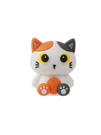 suddgummi flerfärgad katt 2,4x3,3x4cm