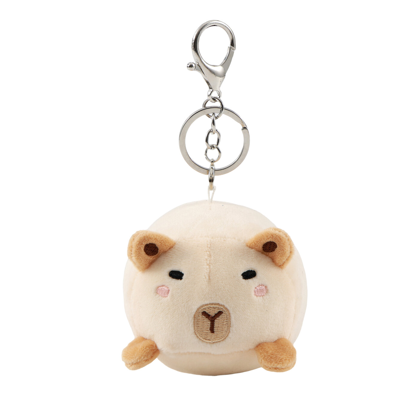 capybara nyckelring – mjuk plysch 9x8x12,5 cm