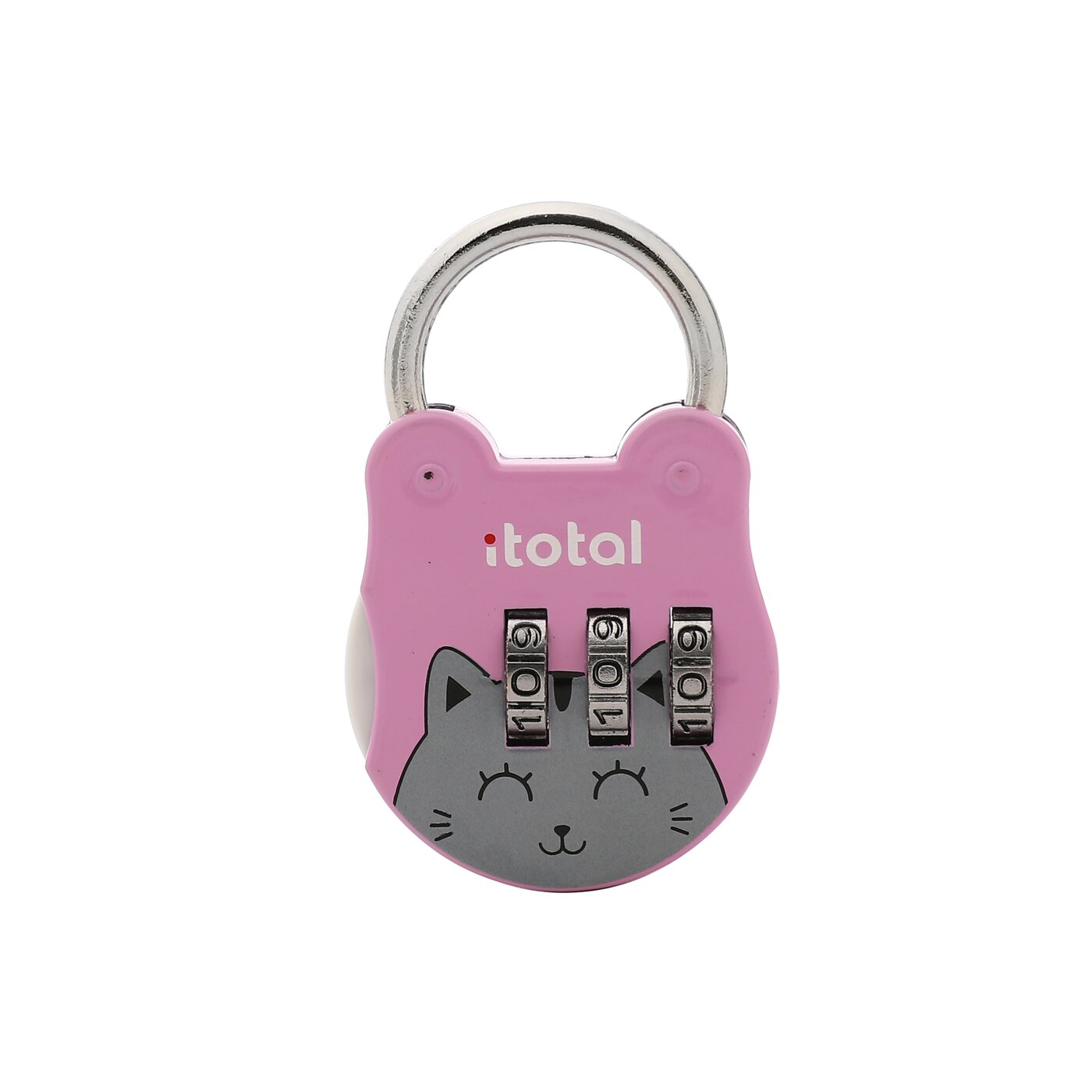 hänglås med kod katt rosa