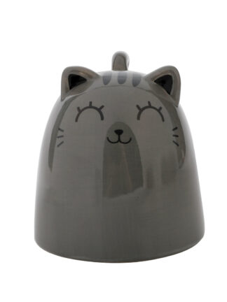 Katt grå mugg – keramik 9x12,5x10 cm