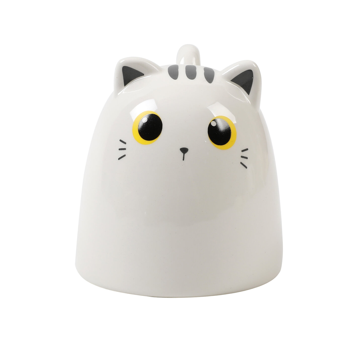 katt vit mugg – keramik 9x12,5x10 cm