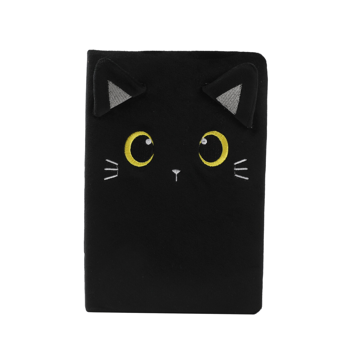 svart katt anteckningsbok – mjuk 2x14,5x21 cm