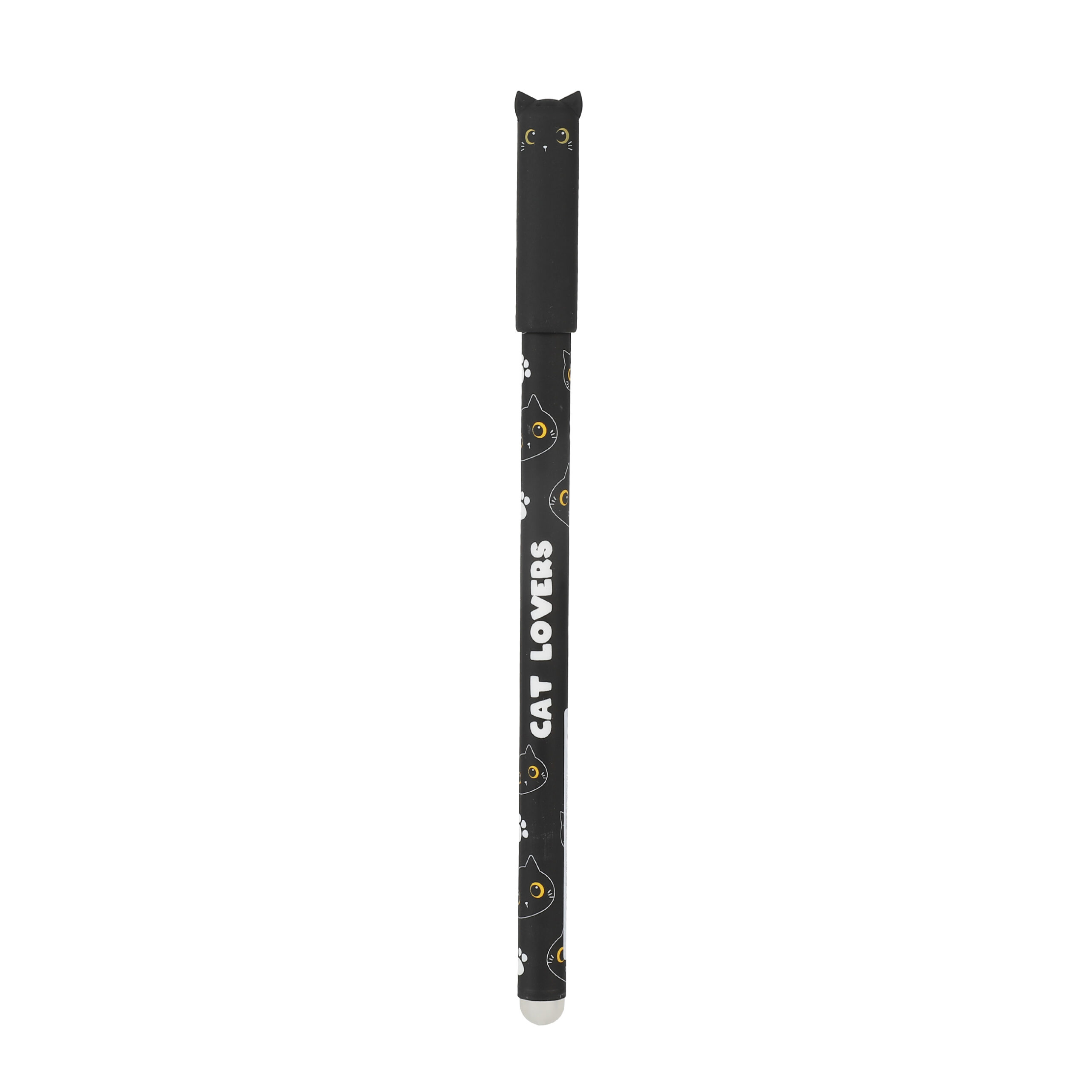 svart katt bläckpenna – suddbar 1,5x1,5x15,5 cm