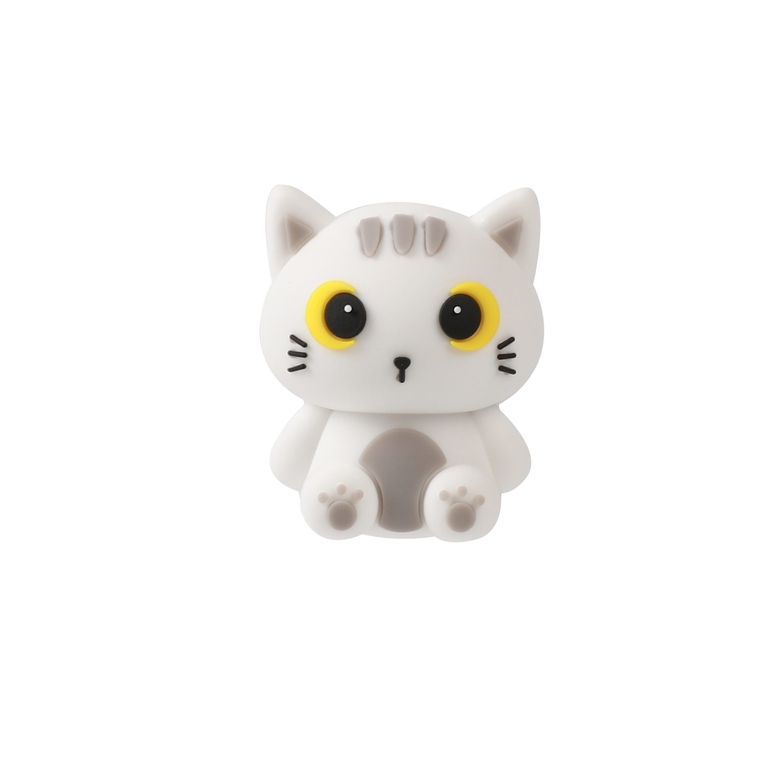 vit katt suddgummi 2,4x3,3x4 cm