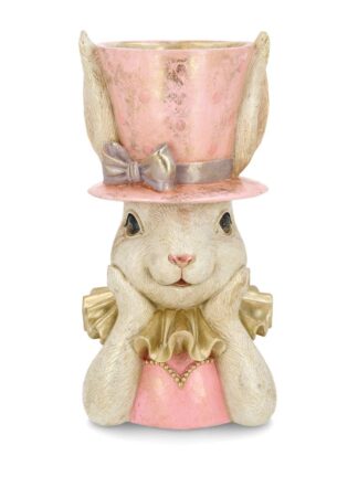 Byst Kanin Hatt Cirkus Rosa 16x14x34cm