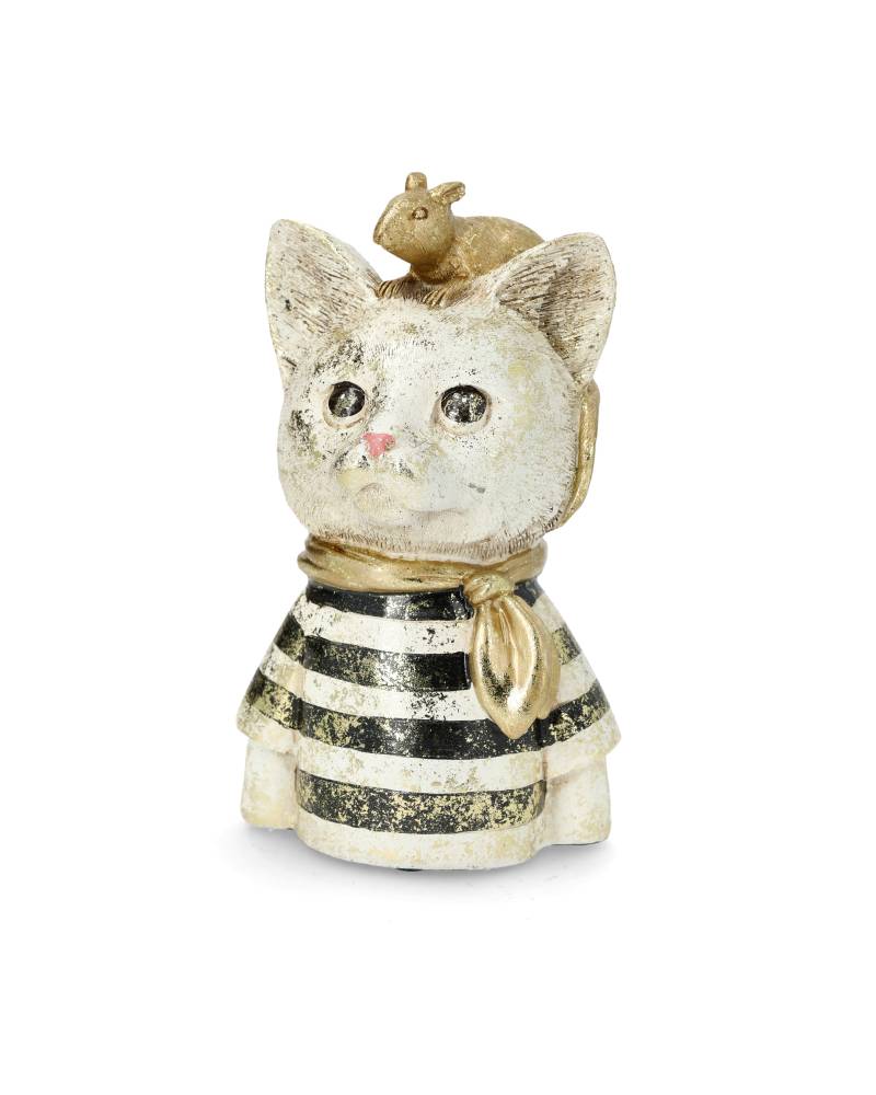 katt med mus ø11x18cm