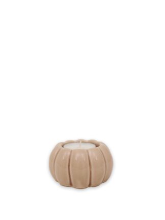 ljuslykta pumpa beige 7.8x7.8x4.5cm