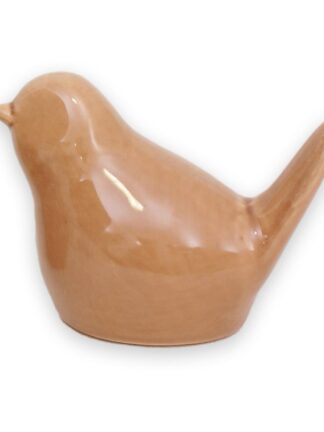 fågel keramik nougat 9.5x6.5cm