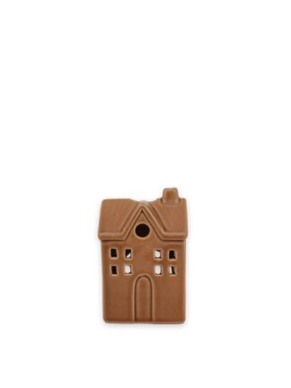 ljuslykta hus led nougat s 7x6x10cm