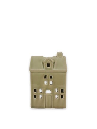 ljuslykta hus led sage m 8x7x13cm