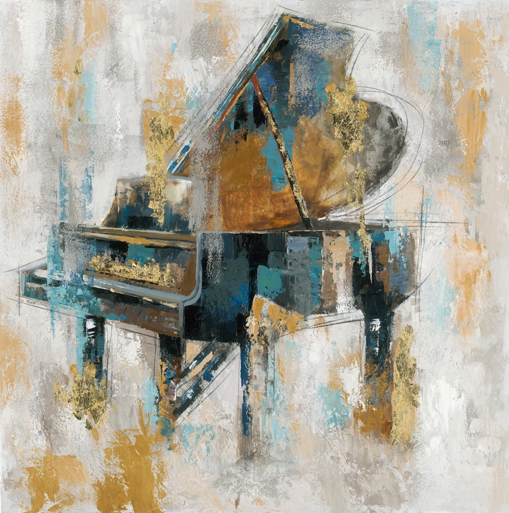 flygel — handmålad akryl på duk, 100×100 cm