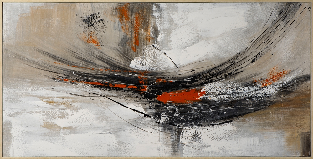 kraft — handmålad akryl på duk, 70×140 cm