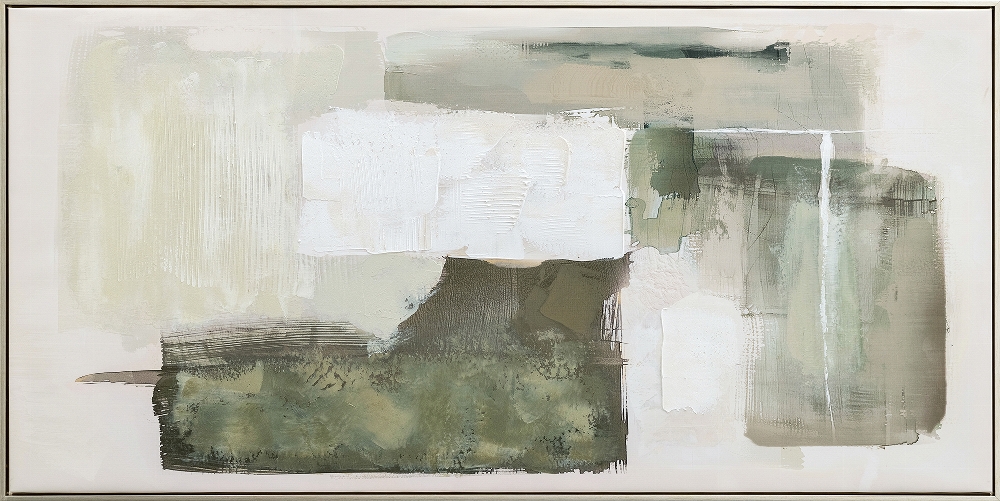 jordens ekon — handmålad akryl på duk, 70×140 cm