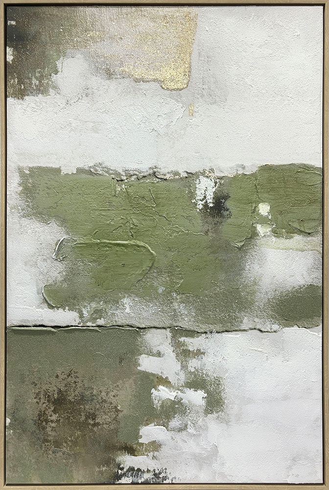 jord och sten — handmålad akryl på duk, 80×120 cm