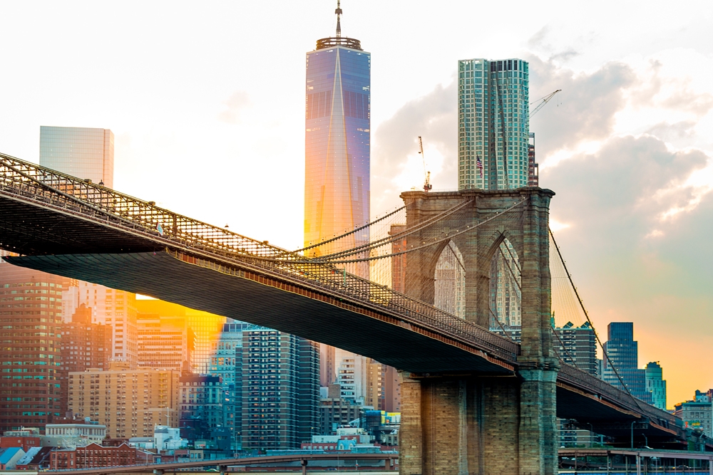 brooklyn bridge 2 — tryck på aluminium, 80×120 cm
