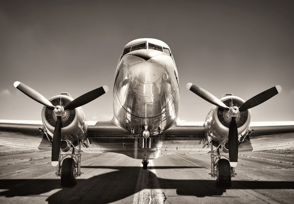 flygplan 2 — tryck på aluminium, 80×120 cm