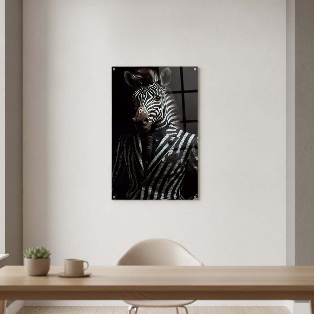 ädla ränder — tryck på härdat glas, 60×90 cm