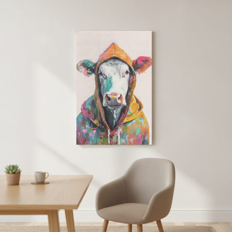 Alltid cool — handmålad akryl på duk, 60×80 cm