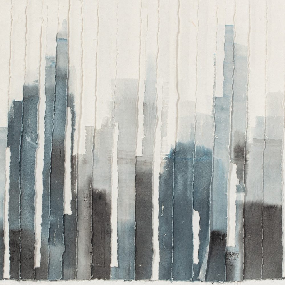 blå skyline — närbild på ytan