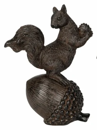 Ekorre på Ekollon Stående 9x14x18cm
