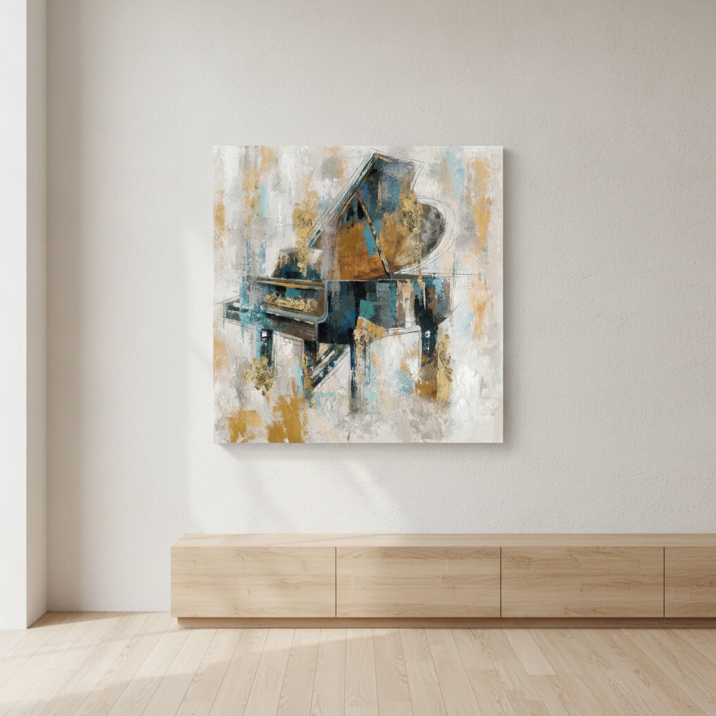 flygel — handmålad akryl på duk, 100×100 cm