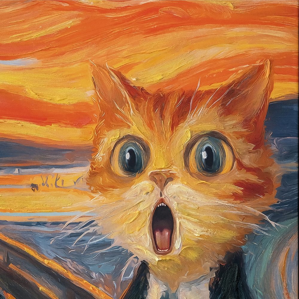 kattens skri — närbild på ytan