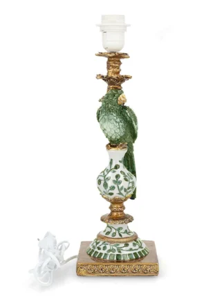 Lampfot Papegoja Grön 13x13x43cm